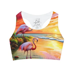 Flamingos at Dawn Girls' Swimsuit/Sports Bra