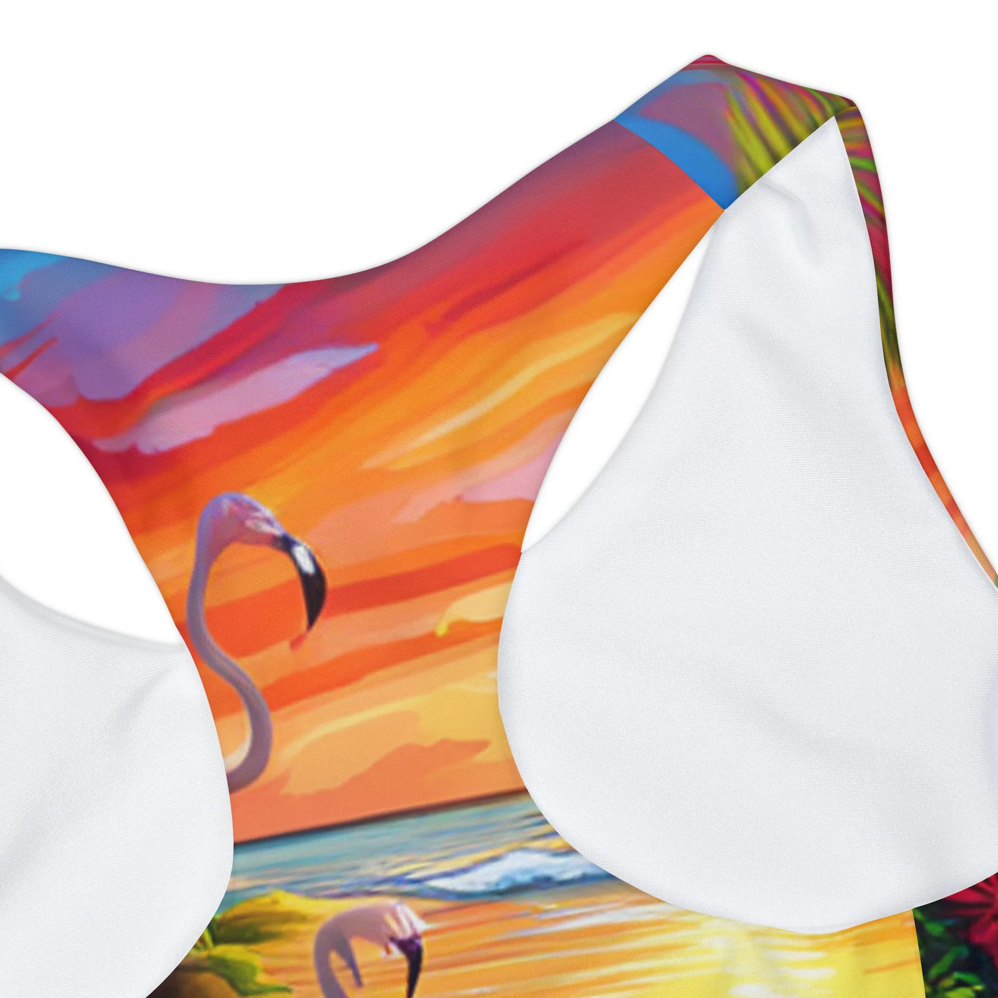 Flamingos at Dawn Girls' Swimsuit/Sports Bra